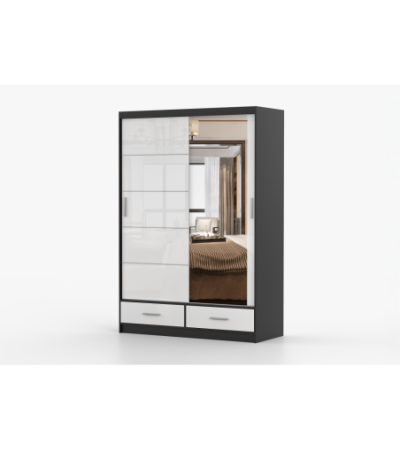 Armoire Saphina 150 cm avec miroir