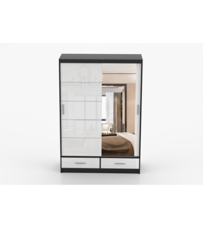 Armoire Saphina 150 cm avec miroir