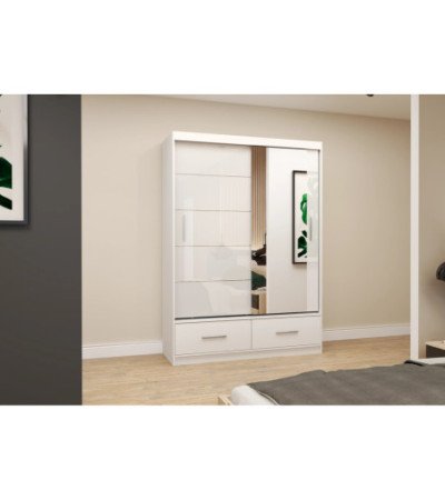 Armoire Saphina 150 cm avec miroir