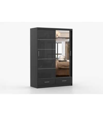 Armoire Saphina 150 cm avec miroir