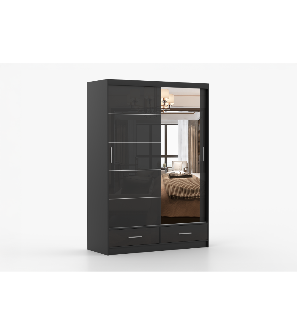 Armoire Saphina 150 cm avec miroir
