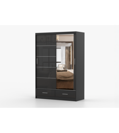Armoire Saphina 150 cm avec miroir