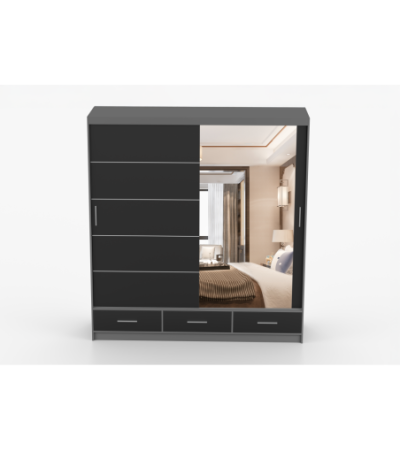 Armoire Solian 203 cm avec miroir