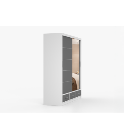 Armoire Solian 203 cm avec miroir