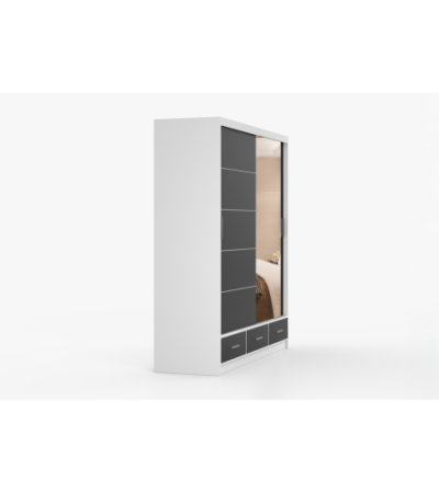 Armoire Solian 203 cm avec miroir