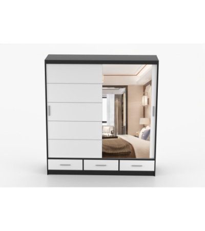Armoire Solian 203 cm avec miroir