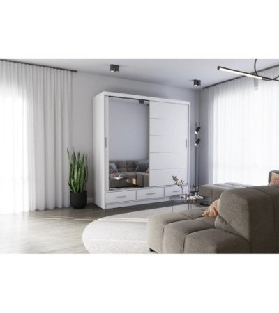 Armoire Solian 203 cm avec miroir