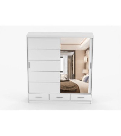 Armoire Solian 203 cm avec miroir