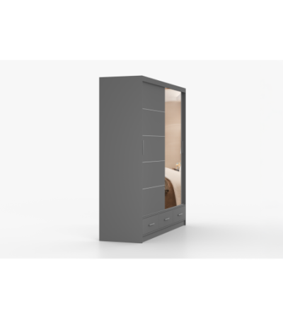 Armoire Solian 203 cm avec miroir