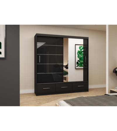 Armoire Sylar 203 cm avec miroir