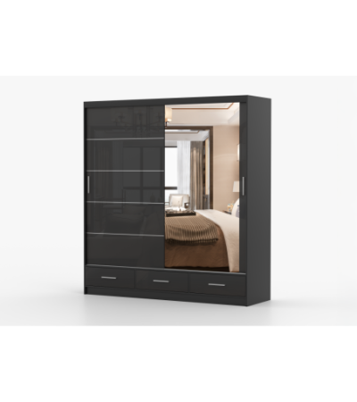 Armoire Sylar 203 cm avec miroir