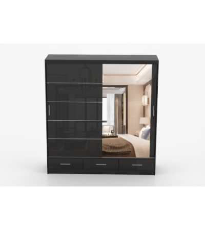 Armoire Sylar 203 cm avec miroir