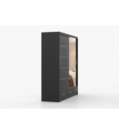 Armoire Sylar 203 cm avec miroir