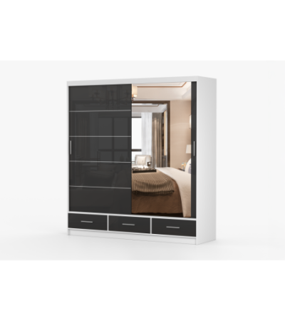 Armoire Sylar 203 cm avec miroir