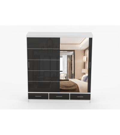 Armoire Sylar 203 cm avec miroir