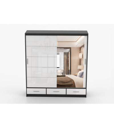 Armoire Sylar 203 cm avec miroir