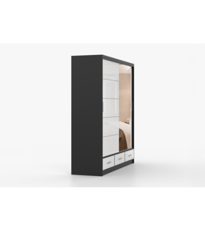 Armoire Sylar 203 cm avec miroir