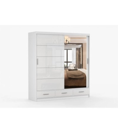 Armoire Sylar 203 cm avec miroir