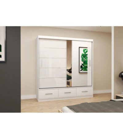 Armoire Sylar 203 cm avec miroir