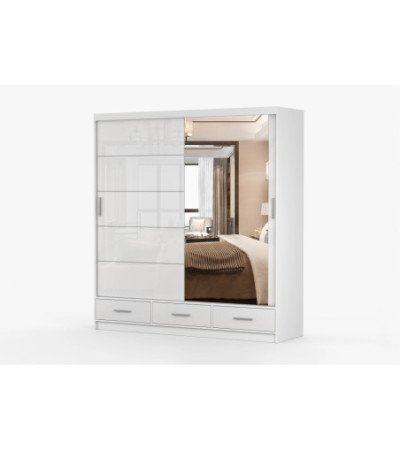 Armoire Sylar 203 cm avec miroir