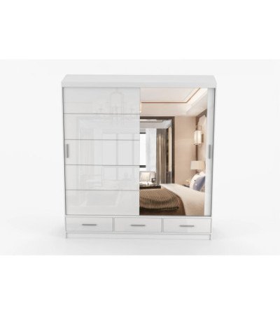 Armoire Sylar 203 cm avec miroir