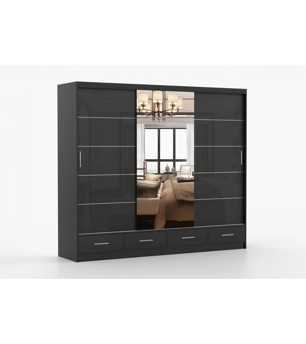 Armoire Soren 250 cm avec miroir