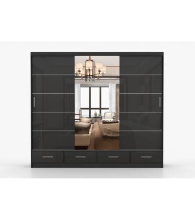 Armoire Soren 250 cm avec miroir