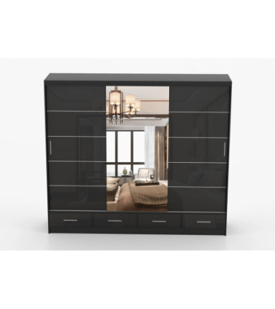 Armoire Soren 250 cm avec miroir