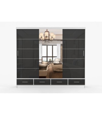 Armoire Soren 250 cm avec miroir