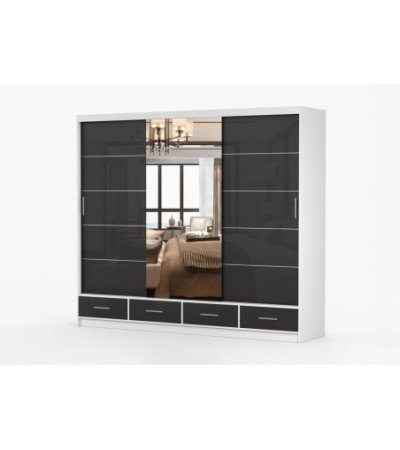 Armoire Soren 250 cm avec miroir