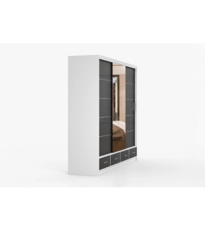 Armoire Soren 250 cm avec miroir