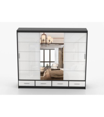Armoire Soren 250 cm avec miroir