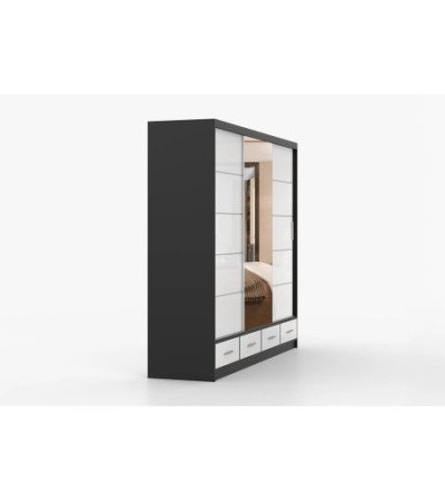 Armoire Soren 250 cm avec miroir