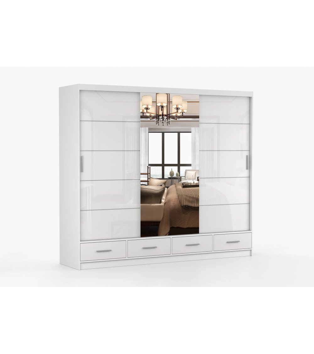 Armoire Soren 250 cm avec miroir