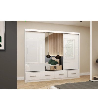Armoire Soren 250 cm avec miroir