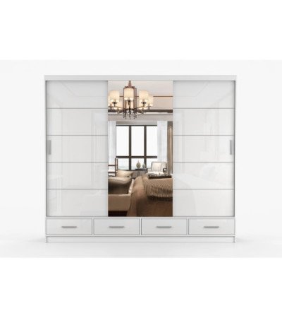 Armoire Soren 250 cm avec miroir