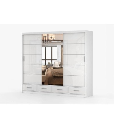 Armoire Soren 250 cm avec miroir