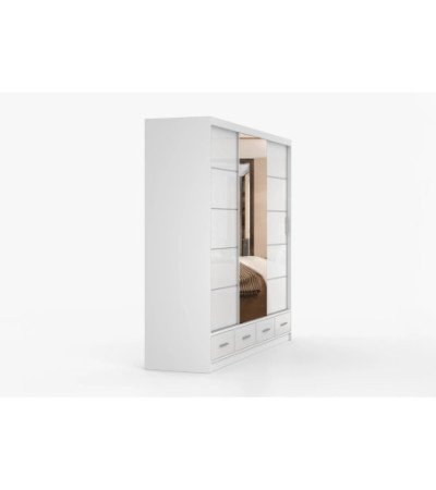 Armoire Soren 250 cm avec miroir