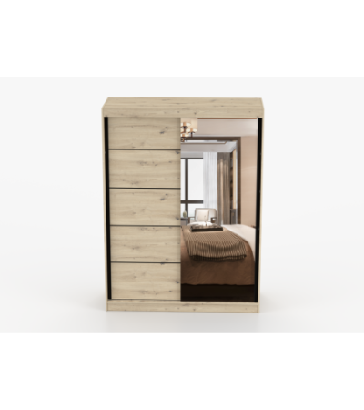 Armoire Enola 150 cm avec miroir