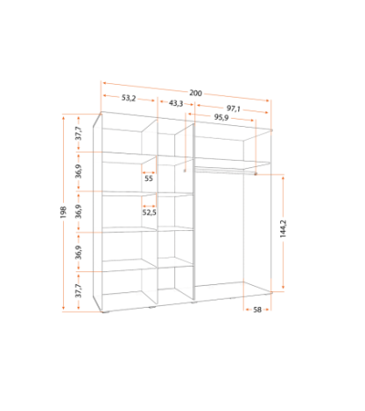 Armoire Vespera 200 cm
