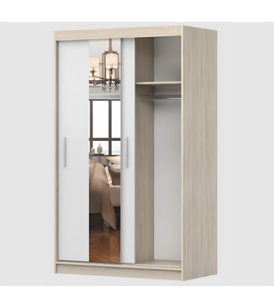 Armoire Danaé 120 cm avec miroir