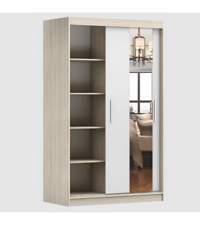 Armoire Danaé 120 cm avec miroir