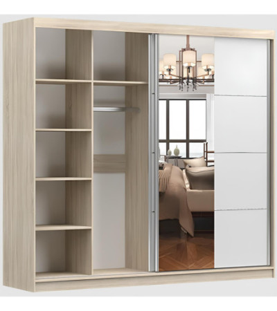 Armoire Azénor 233 cm avec miroir