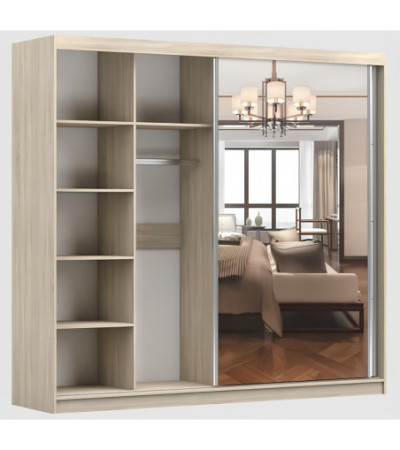 Armoire Daphnéa 233 cm avec miroir