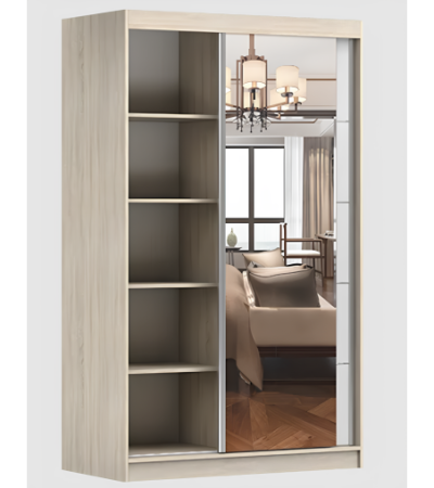 Armoire Syra 120 cm avec miroir