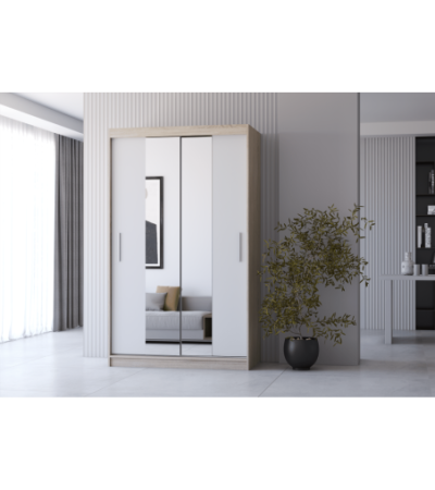 Armoire Danaé 120 cm avec miroir