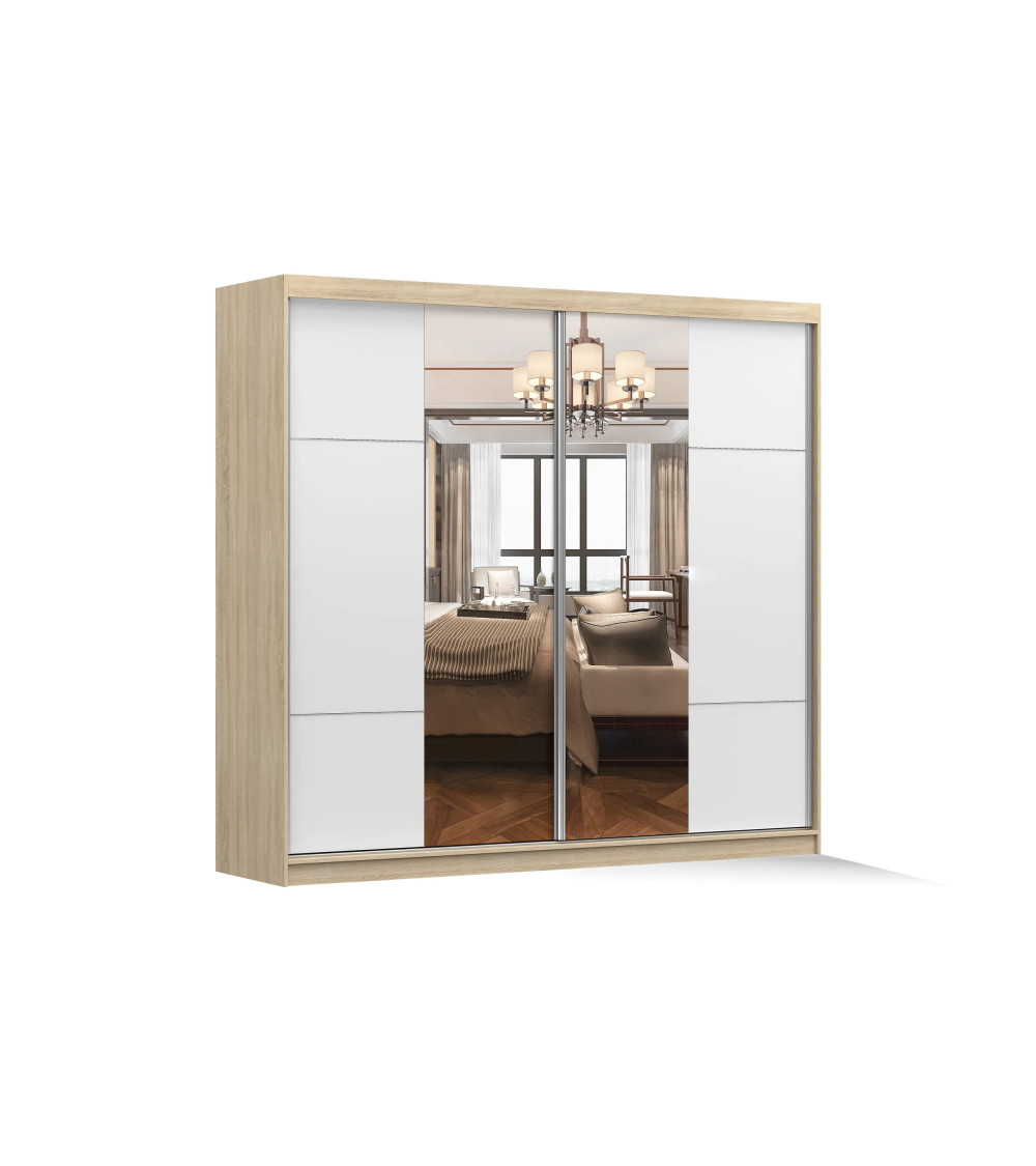 Armoire Azénor 233 cm avec miroir