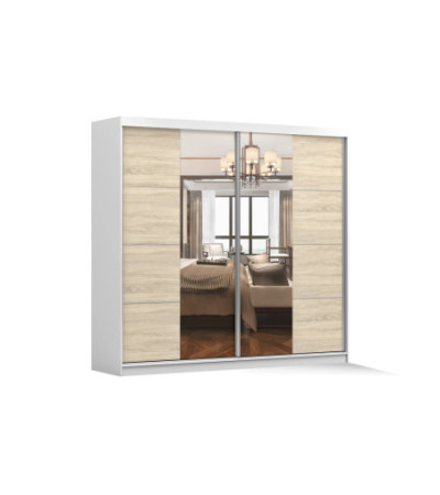 Armoire Violeta 233 cm avec miroir