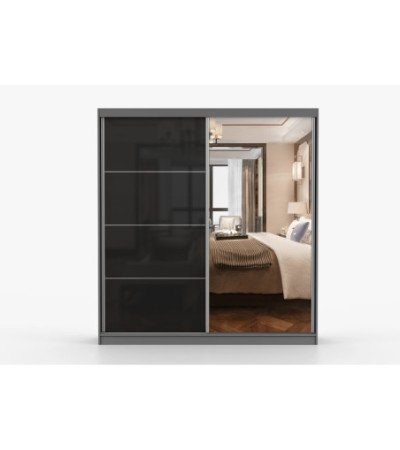 Armoire Calypso 203 cm avec miroir