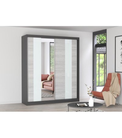 Armoire Lyra 183 cm avec miroir